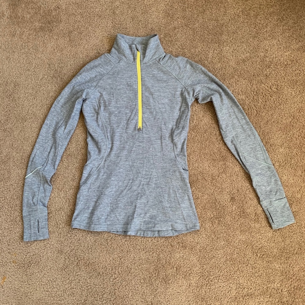 Lululemon light grey Run Half Zip